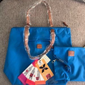 BRIC'S 3 IN 1 TOTE BAG BLUE NEW